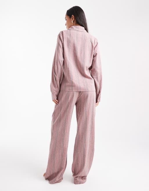 Daisy Street - Lyserødt og sort pyjamassæt med sovemaske og tern i 3 dele, 3 af 4