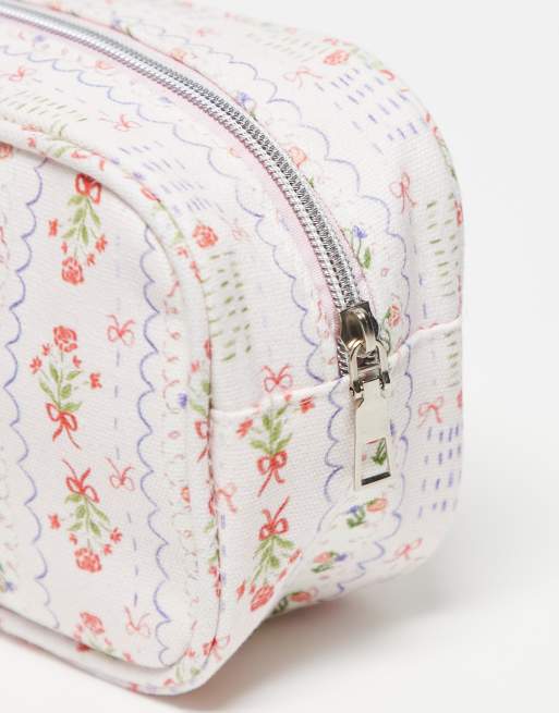 Daisy Street - Make-up tasje met bloemenbehangprint, 2 van 3