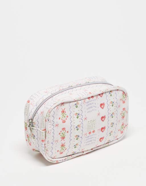 Daisy Street - Make-up tasje met bloemenbehangprint, 3 van 3
