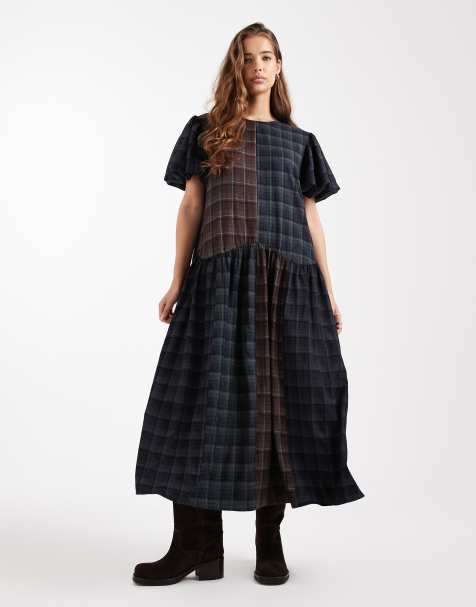 Daisy Street - Makkelijke maxi-jurk met gemengde ruiten - view 1