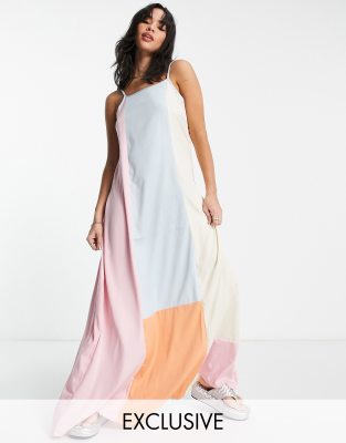Daisy Street Maxi Cami Dress In Pastel Color Blockmulti ModeSens