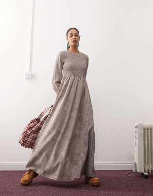 Daisy Street - Maxi-Hängerkleid in mehrfarbig kariert-Bunt