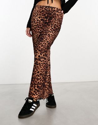 Daisy Street maxi skirt in grunge leopard | ASOS