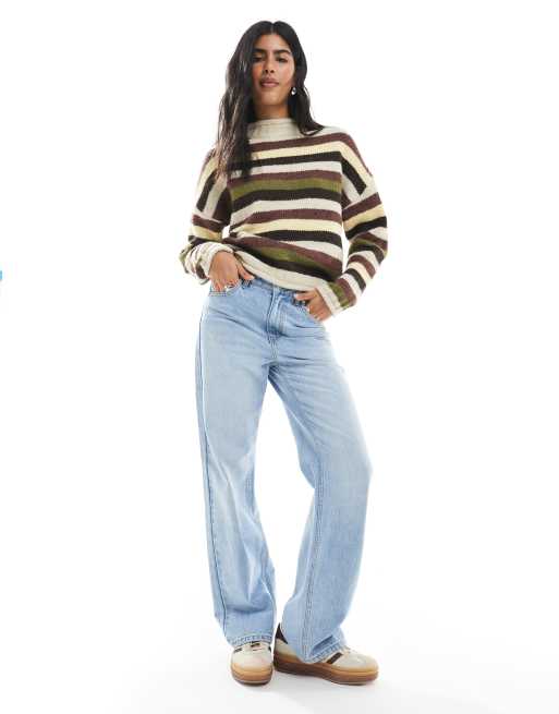 Daisy Street – Mehrfarbig gestreifter Pullover mit Rollkragen und Bund, 2 von 4