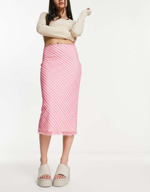 Pink mesh 2025 skirt pencil