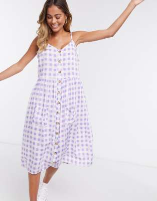 purple gingham dress