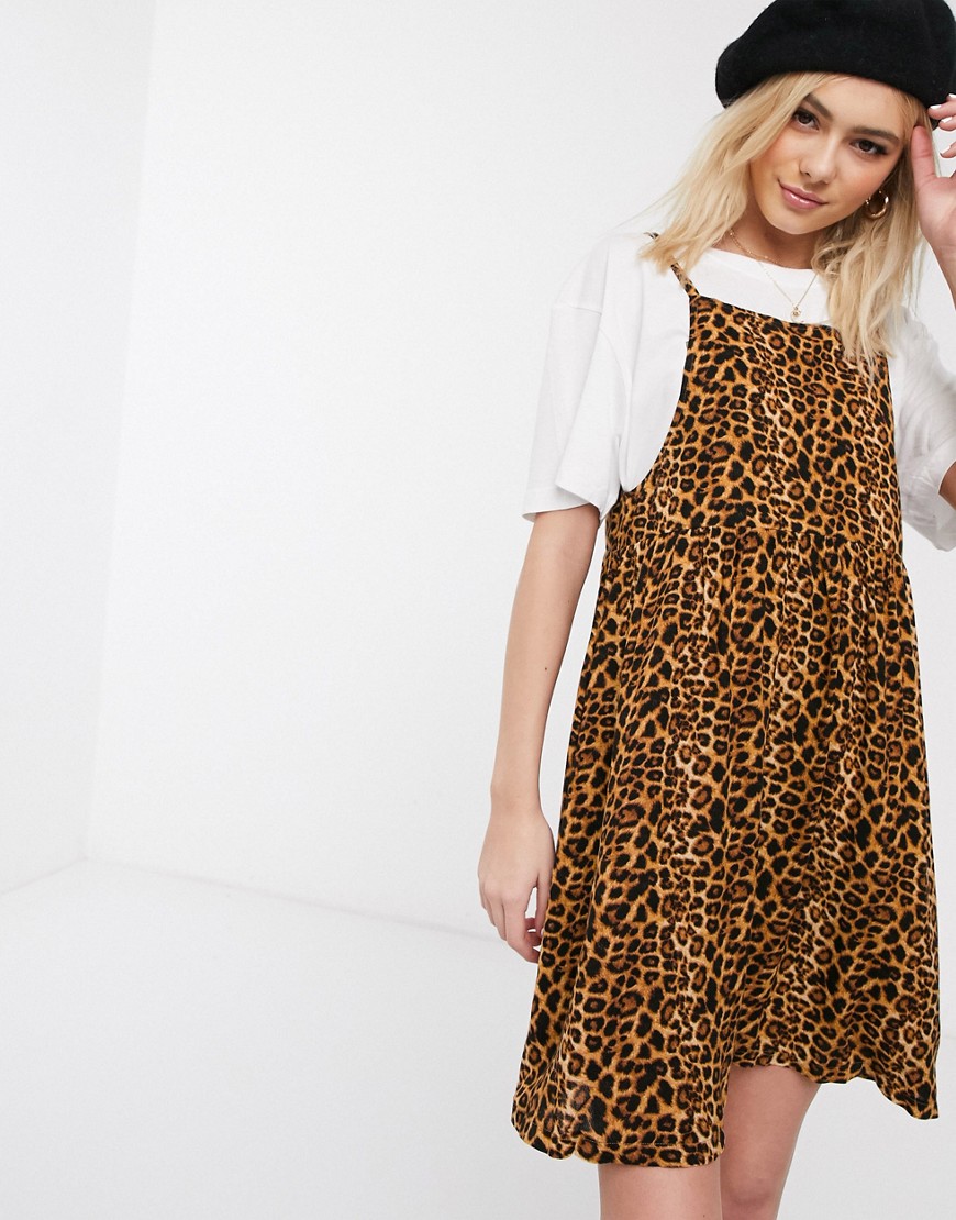 Daisy Street - Mini-cami-jurk in luipaardprint-Bruin