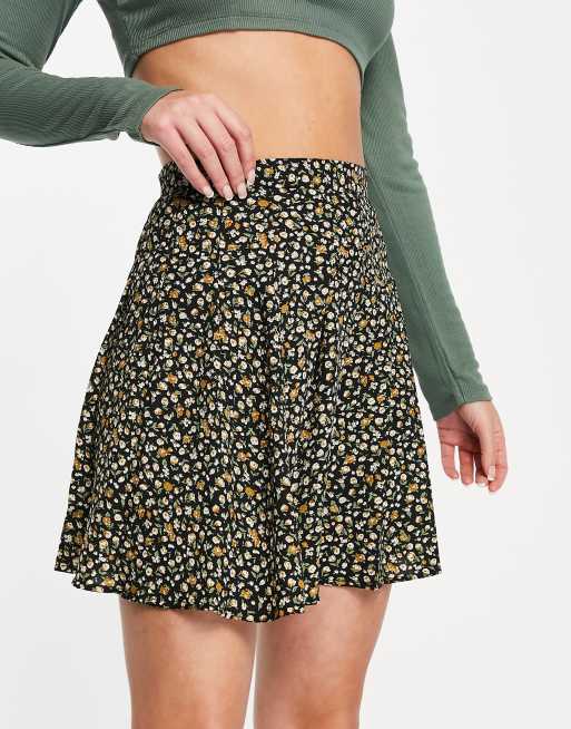 Floral pleated clearance mini skirt