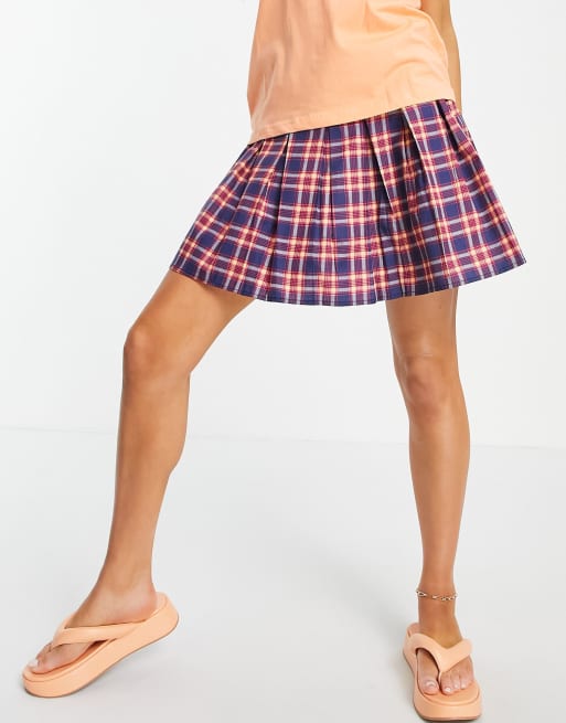 Daisy Street mini tennis skirt in retro check ASOS