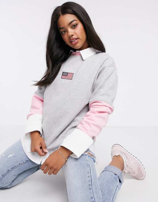 Daisy Street - New York - Sweat oversize color block avec broderie