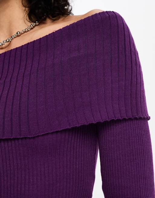 Mauve off the shoulder cheap sweater