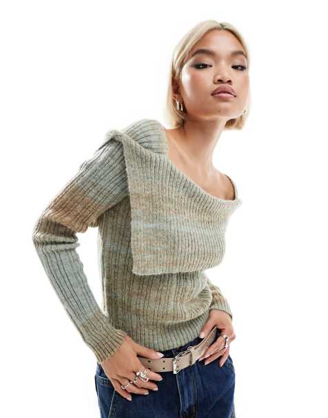 Daisy Street off the shoulder space knit sweater - view 1