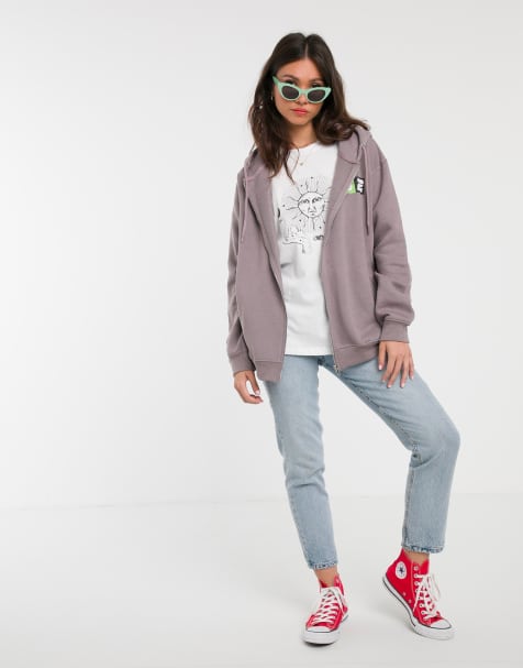 Daisy Street – Oversize-Kapuzenpullover mit Rückenaufdruck