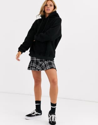 oversized hoodie and skirt