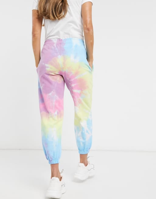 Pastel tie dye store joggers