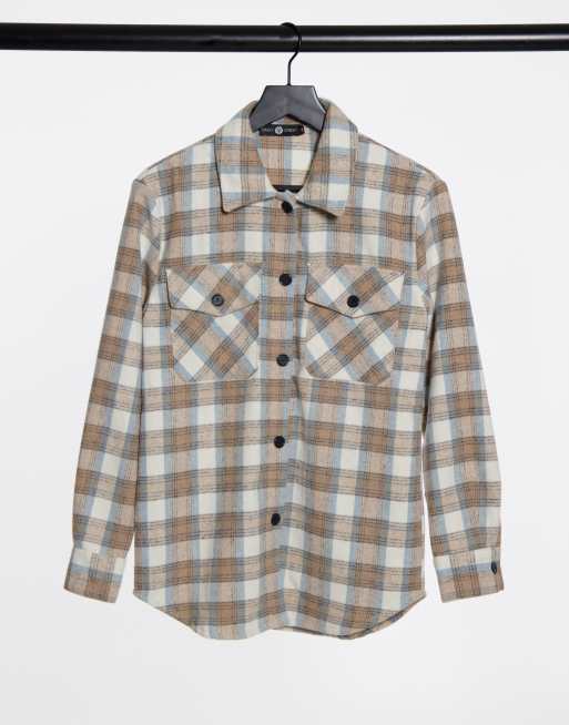 Daisy Street oversized shacket in check