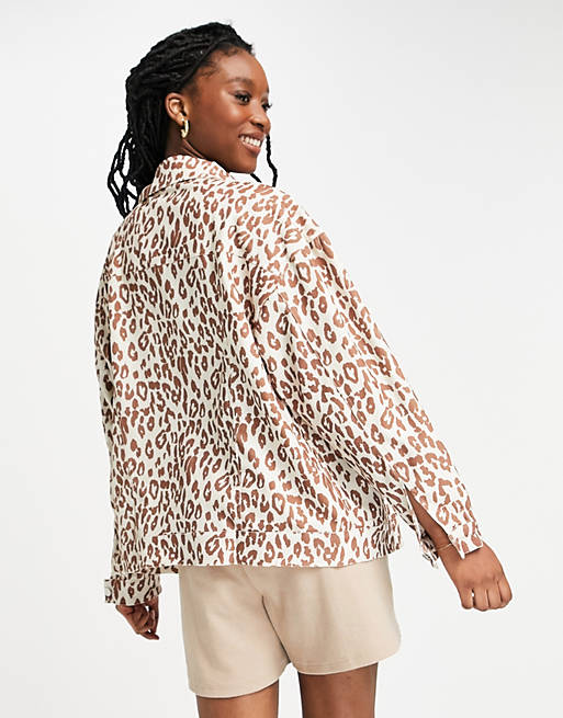  Daisy Street oversized shacket in leopard print co-ord 