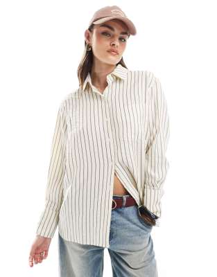 oversized shirt in multi stripe