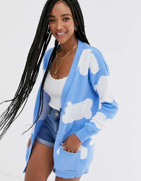 Daisy Street – Oversized-Strickjacke mit Wolken-Strick