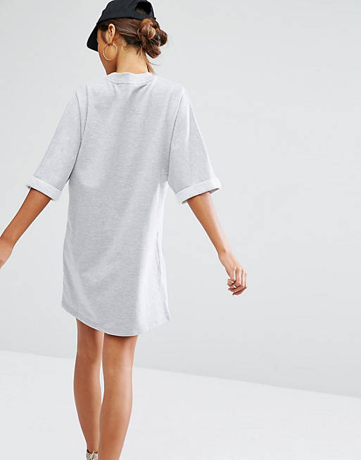 Daisy Street Oversized Sweat T-Shirt Dress With Kangaroo Pocket | ASOS