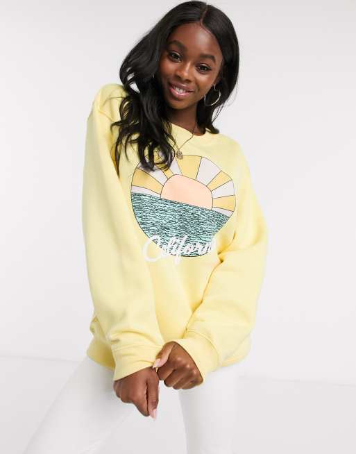 Daisy Street oversized sweatshirt with california graphic