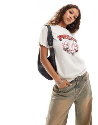 Черная футболка оверсайз с изображением Philly и рисунком Daisy Street 3590₽