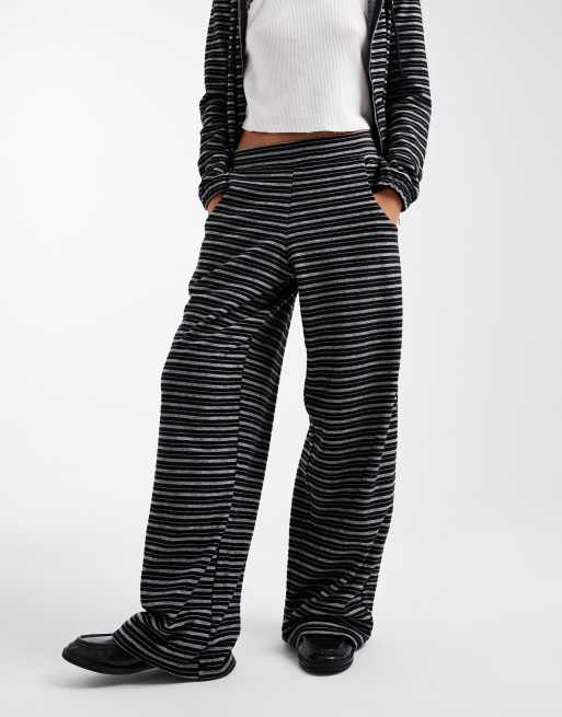 Daisy Street - Pantalon taille basse d'ensemble à rayures à enfiler - Anthracite, 2 de 5