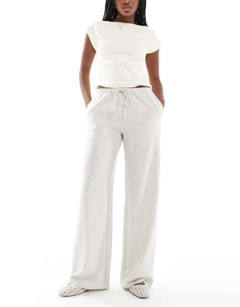 Daisy Street - Pantaloni a vita medio alta beige effetto lino - view 1