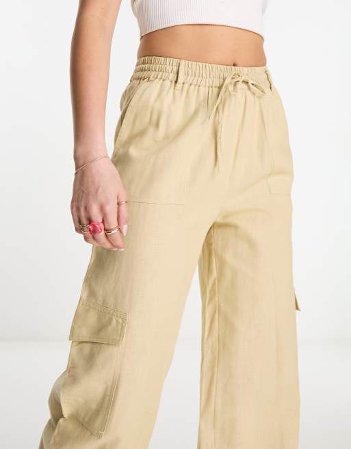 Daisy Street - Pantaloni cargo comodi in lino