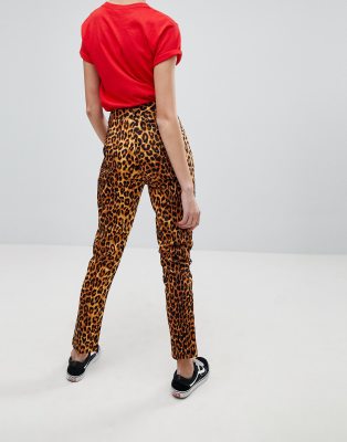 leopard print trousers asos