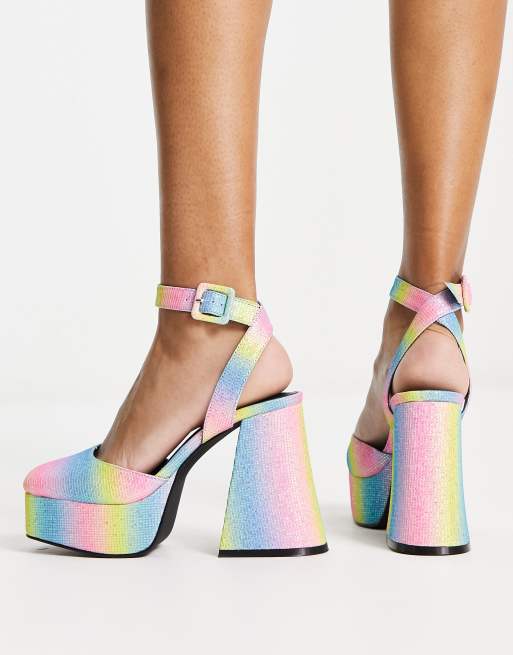 Rainbow clearance holographic shoes