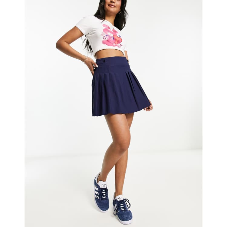 Navy blue 2024 pleated skirt asos