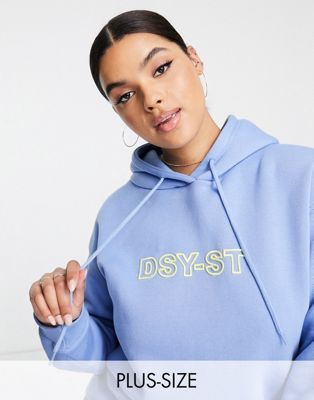 Daisy Street Plus Active hoodie in blue