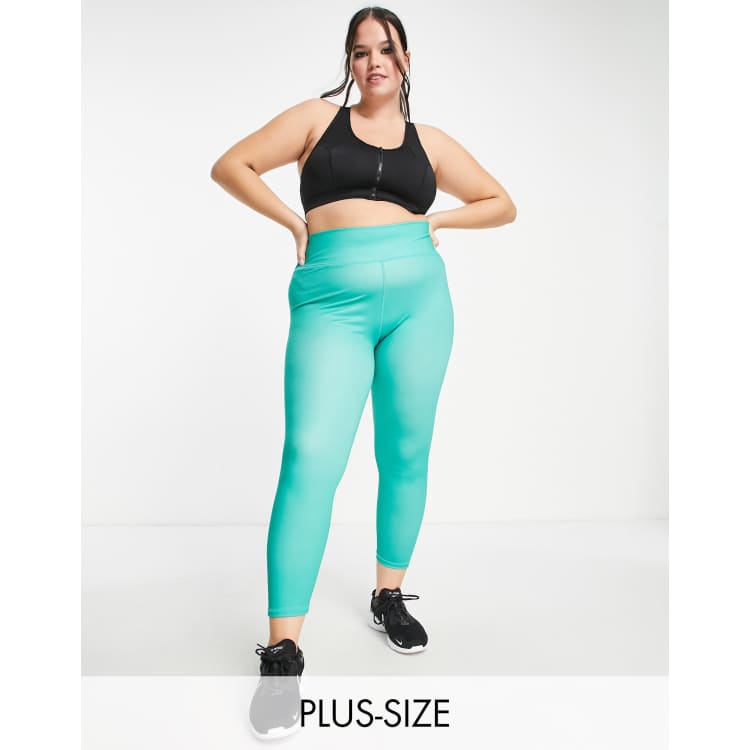 Daisy Street Plus Active leggings in jade green