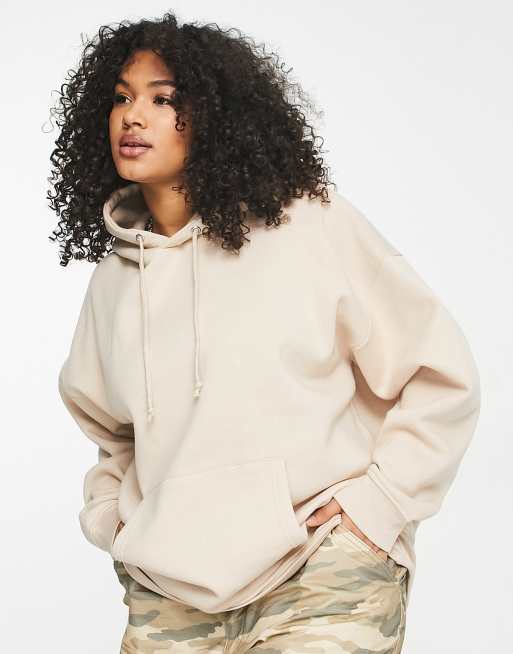 Daisy Street Plus - Basics - Felpa con cappuccio oversize color pietra