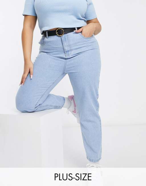 Daisy Street Plus – Blekta mom jeans