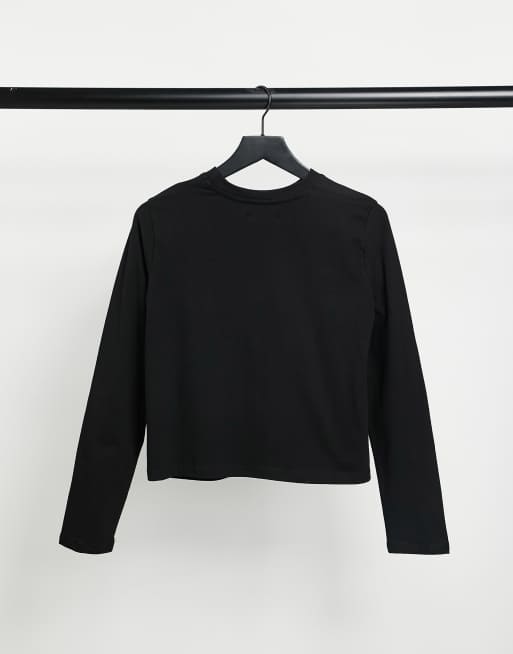Daisy Street Plus - Confezione da 2 t-shirt corte a maniche lunghe nero e bianco, 2 di 4
