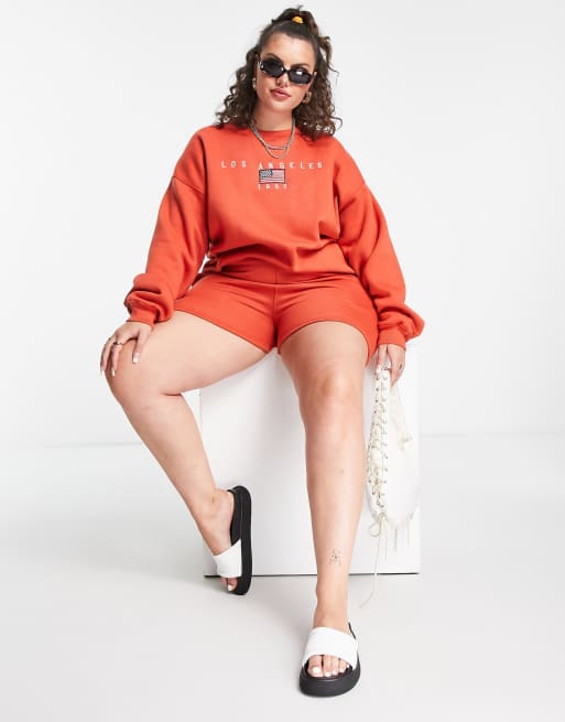 Daisy Street Plus - Felpa oversize comoda con grafica "LA" in coordinato, 4 di 4