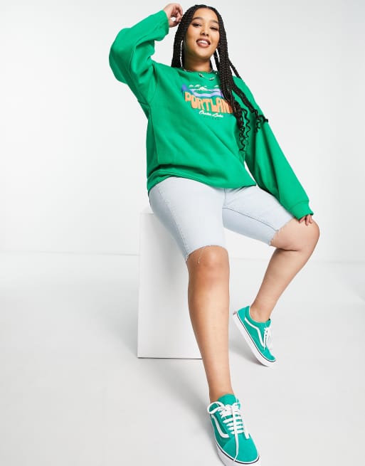 Daisy Street Plus - Felpa oversize con stampa "Portland", 4 di 4