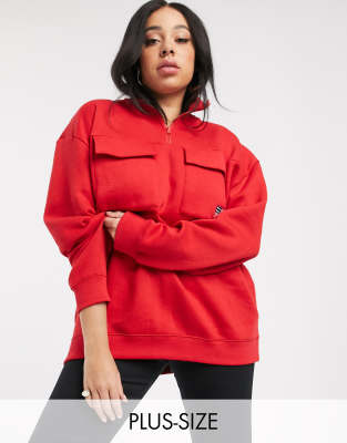 half zip sweatshirt with pockets