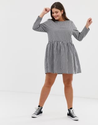 plus gingham dress