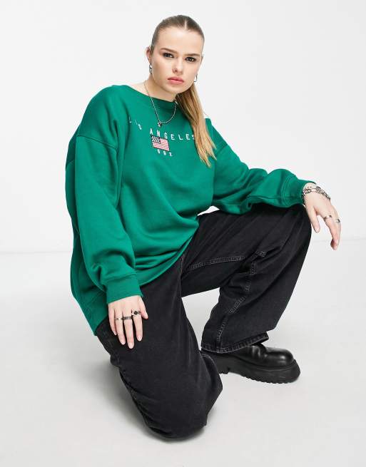 Daisy Street Plus – Luźna bluza z grafiką z napisem „LA”