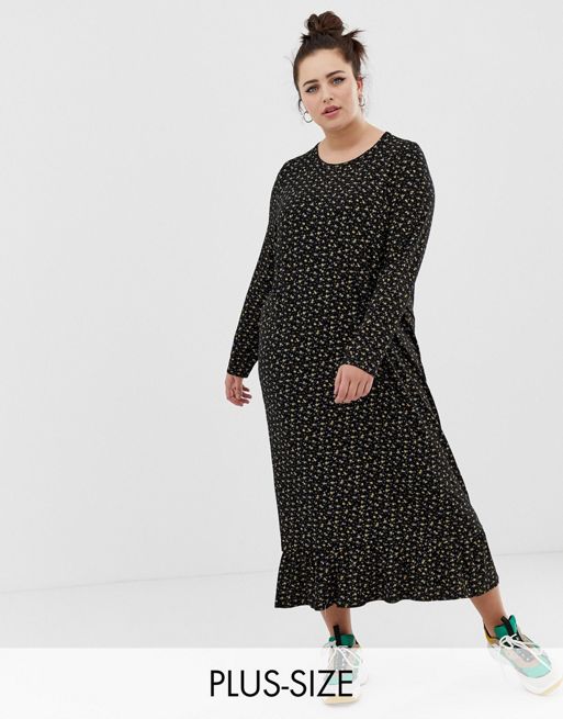 Daisy Street Plus midaxi smock dress in ditsy vintage floral | ASOS