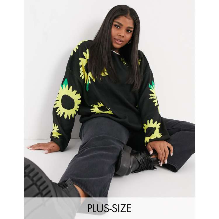 *Daisy*様 Daisy Street Plus oversized jumper in sunflower knit | ASOS