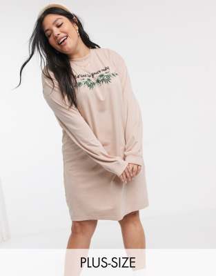 long sleeve t shirt dress plus size