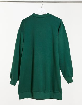 oversized green sweater dress