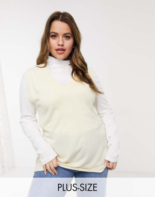 Daisy Street Plus oversized sweater vest with relaxed hem | ASOS