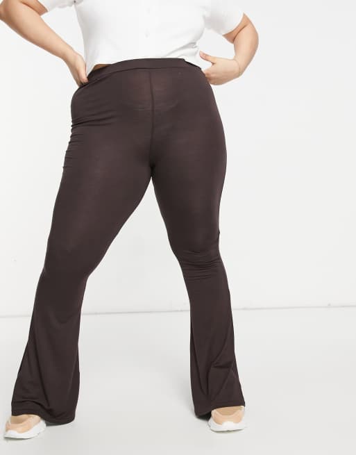 Daisy Street Plus - Pantaloni a zampa color cioccolato, 4 di 4