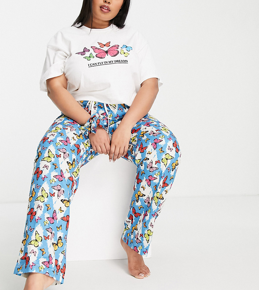 Daisy Street Plus – Pyjama aus Oversize-T-Shirt