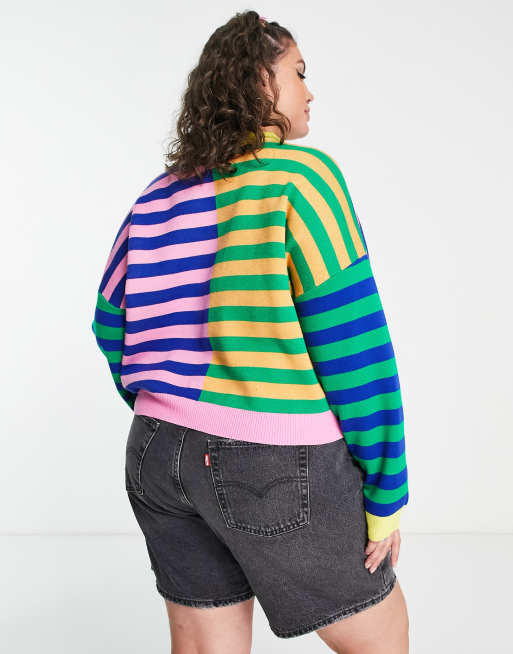 Daisy street fashion rainbow sweater